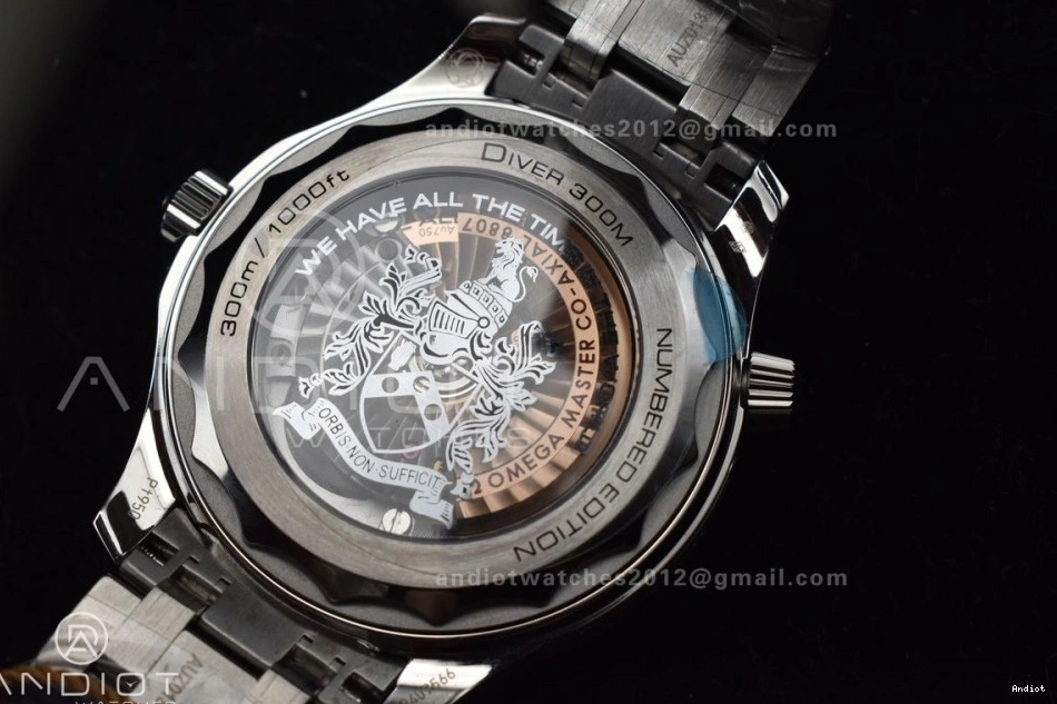 A8807 SS Edition Dial VSF Gray on Seamaster Best 300M 1:1 Platinum Bracelet 007 0124